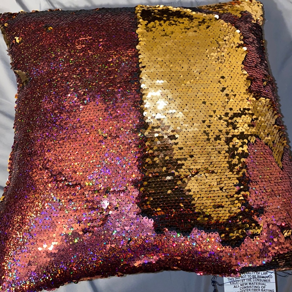 2 way sequin pillow